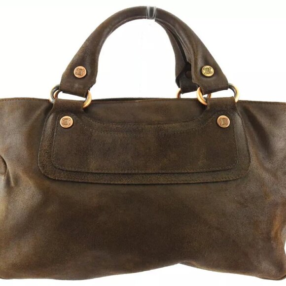 CELINE Tote Bag Boogie Bag Pink Suede Authentic USED T19170 - Picture 2 of 9